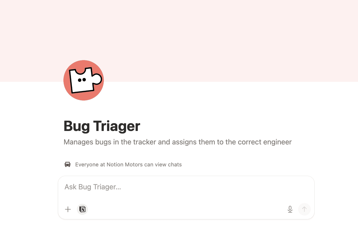 Notion Custom Agent Bug Triaging