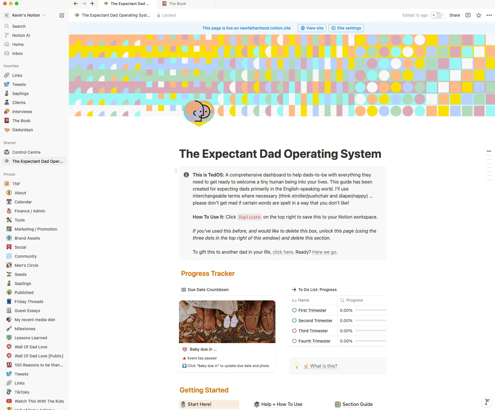 Dad's operating system on Notion