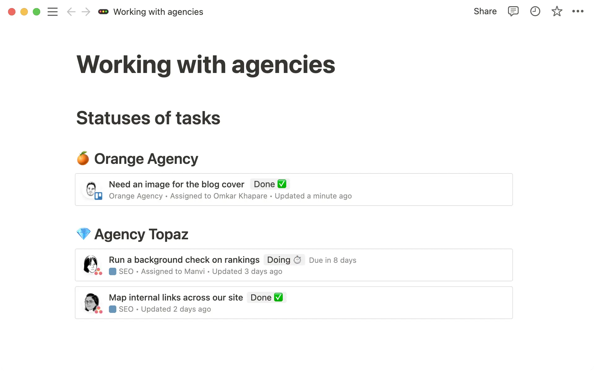 Link previews for project management hero image