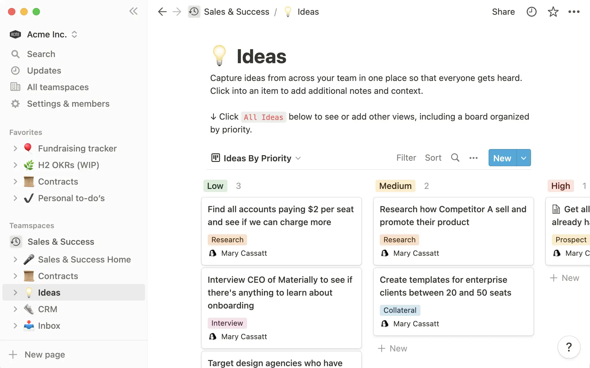 Structure sidebar hero