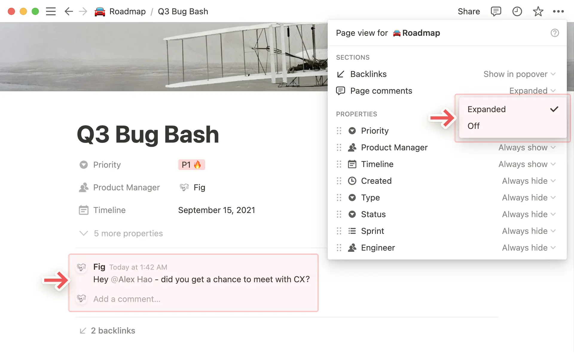 Customize database comments