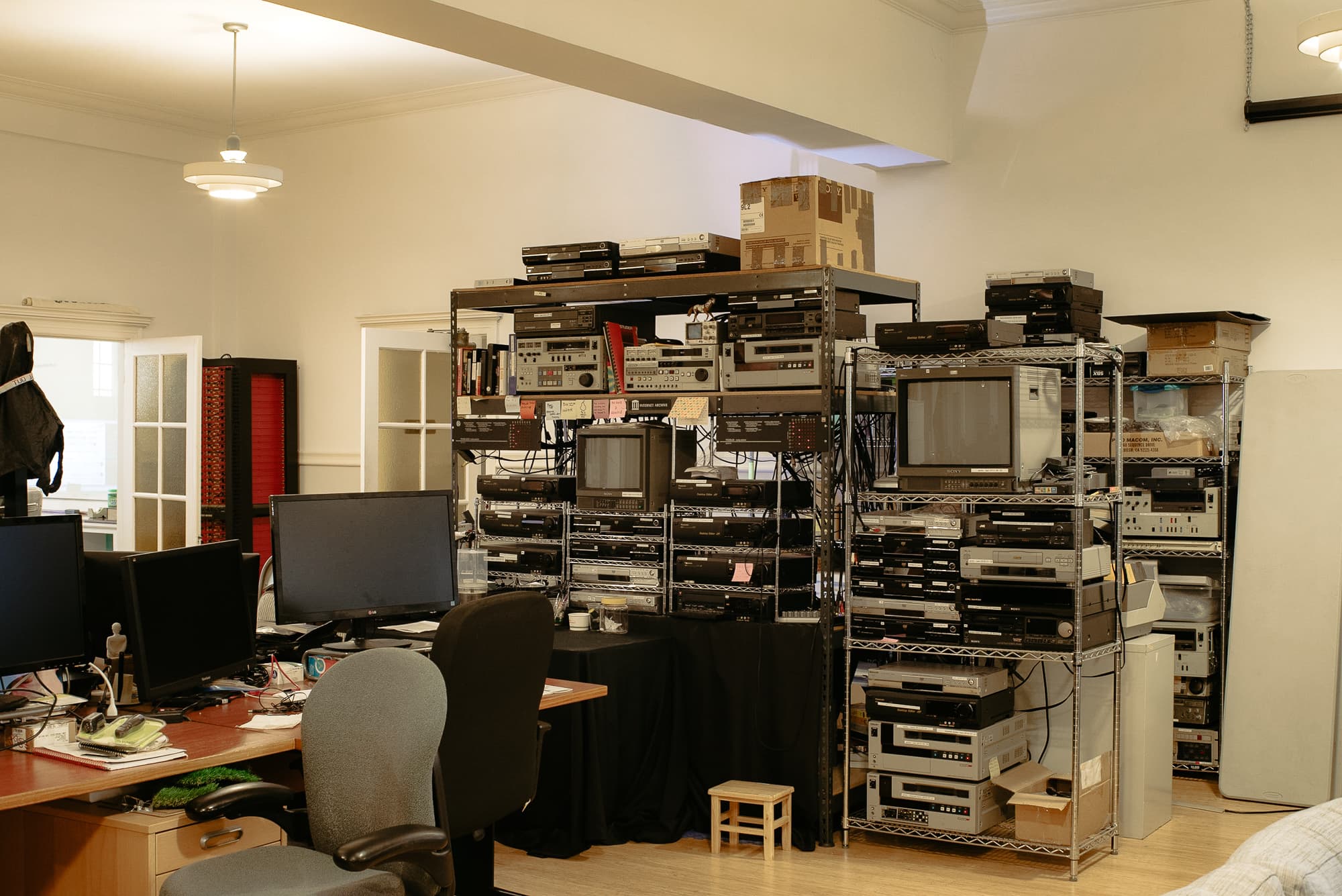 Scenes from Ted's stomping grounds at the Archive.