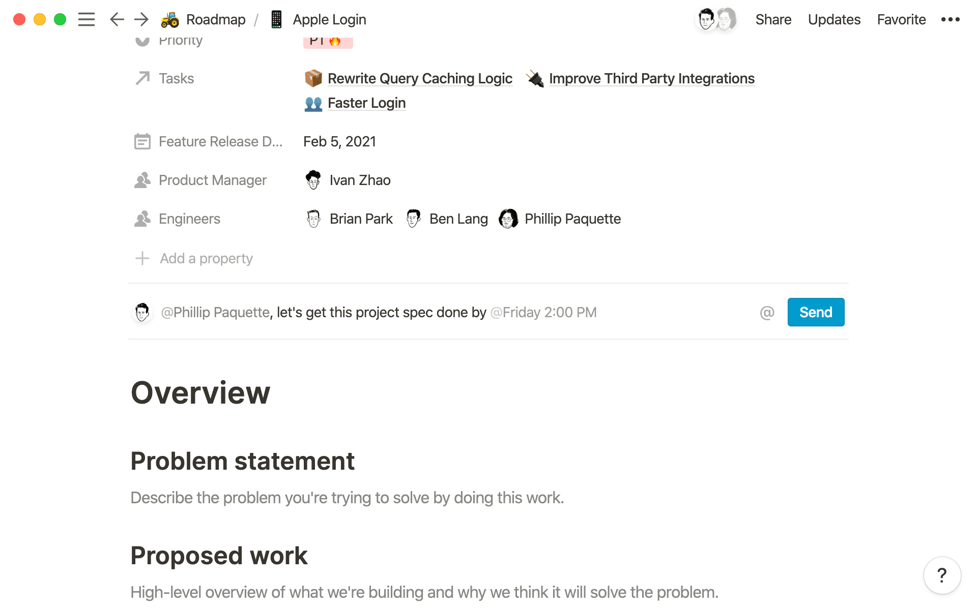 Give clear direction by specifying who should give feedback and assigning a deadline.