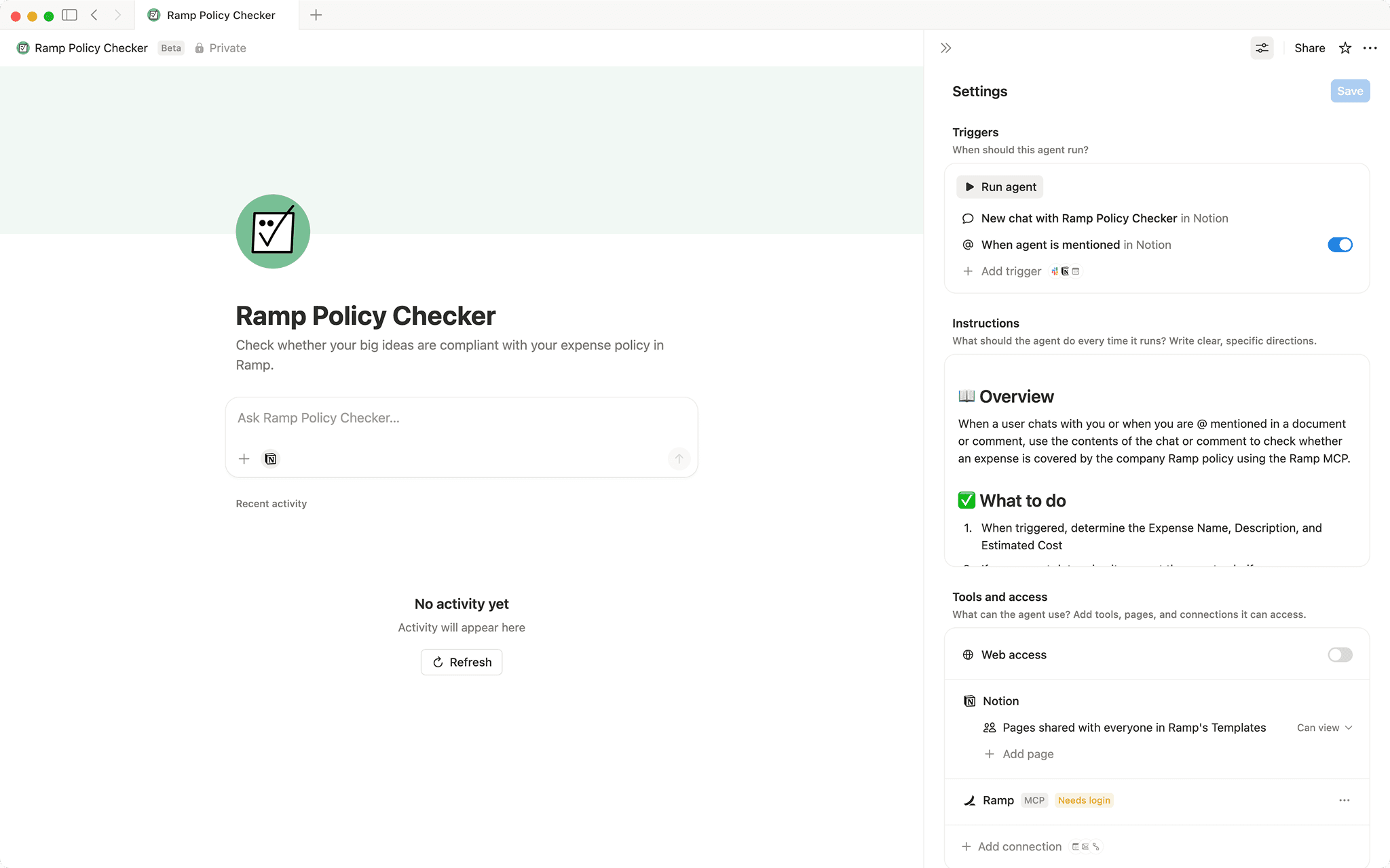 Ramp Policy Checker
