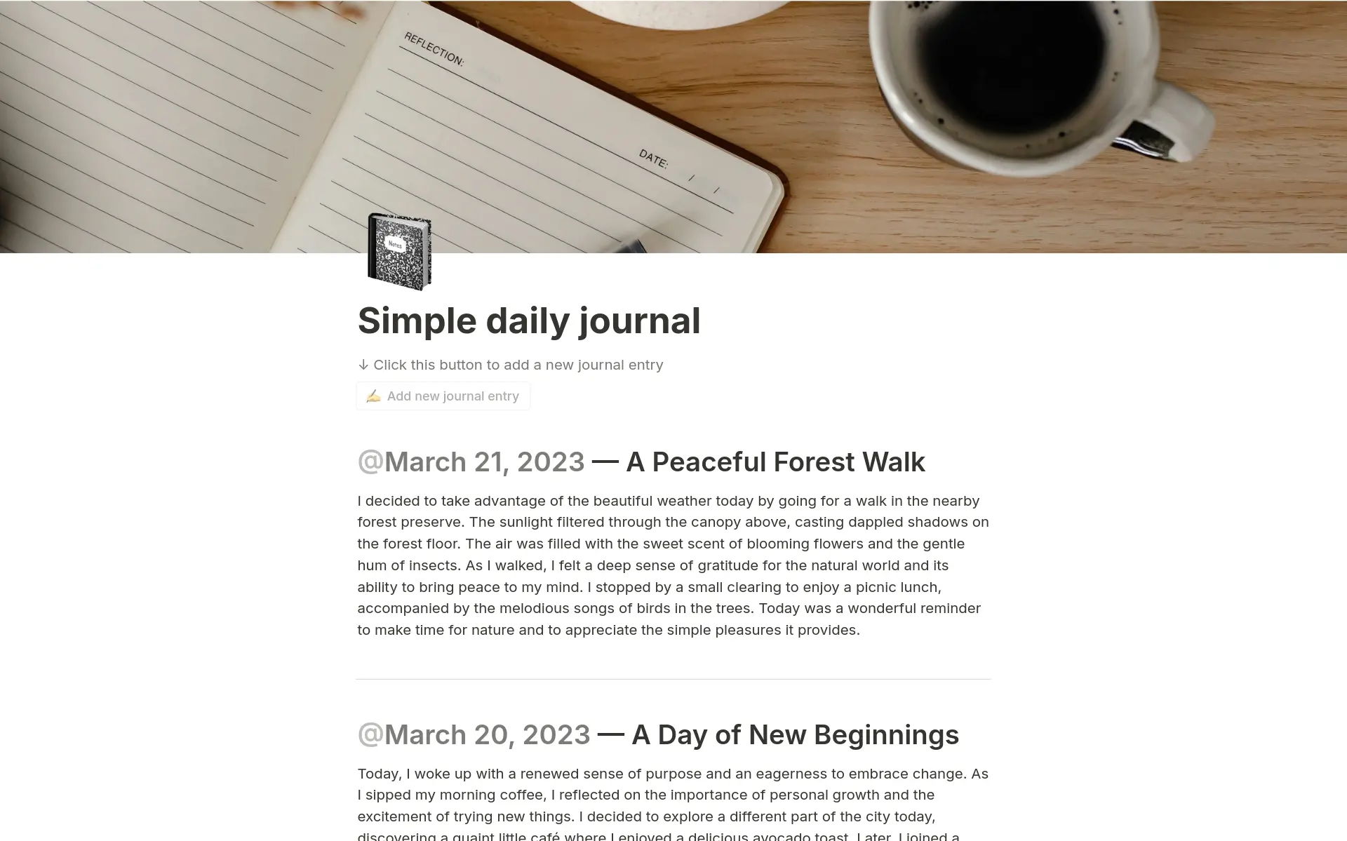Screenshot of Your productivity hub collection by Notion